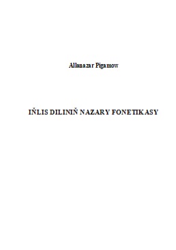 Iňlis diliniň nazary fonetikasy